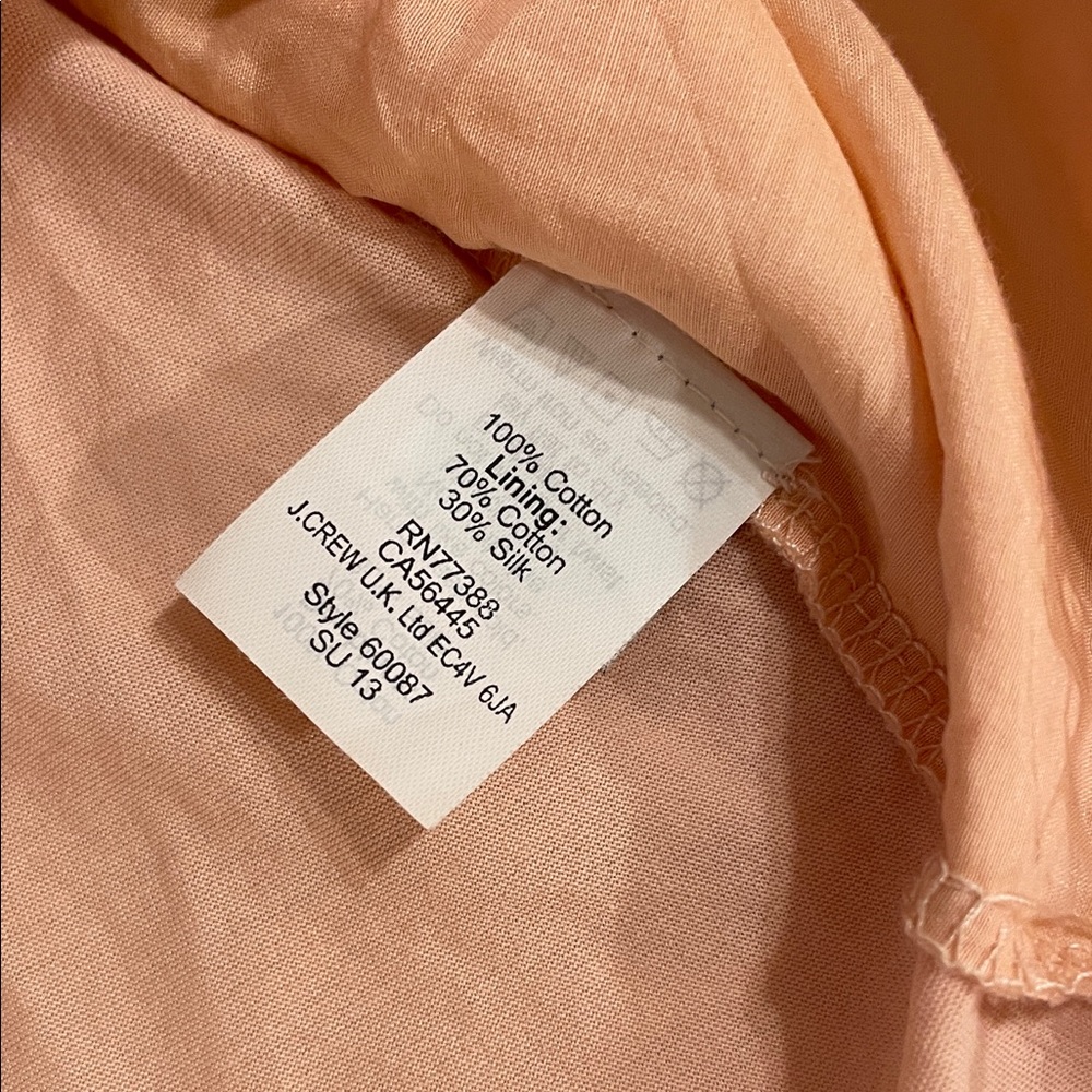 J. Crew Peach Embroidered Cutwork Tunic - Picture 5 of 13